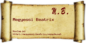 Megyessi Beatrix névjegykártya